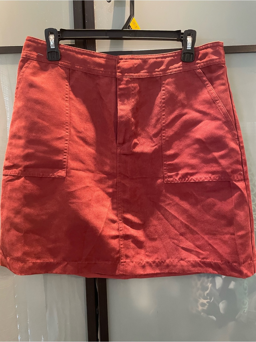 Banana Republic Rust Red Mini Skirt with Front Pockets